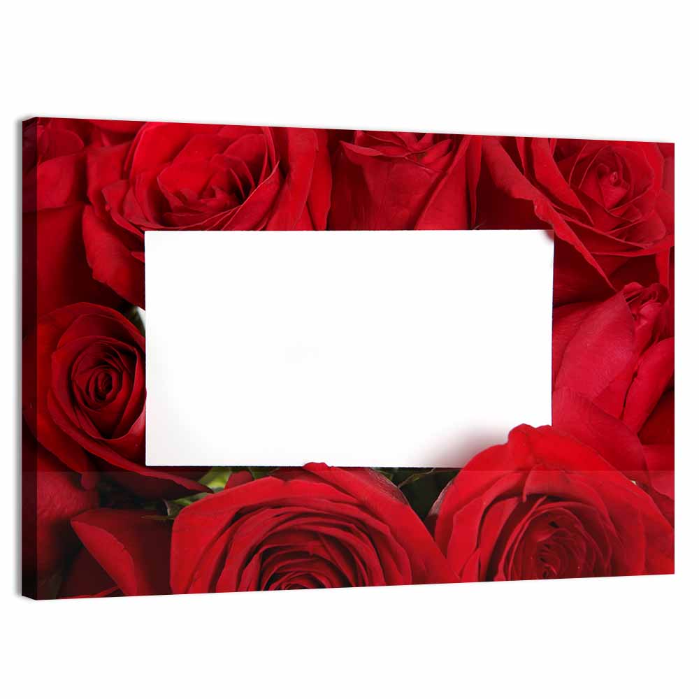 Rose Frame with White Center Wall Art