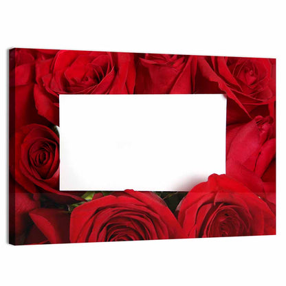 Rose Frame with White Center Wall Art