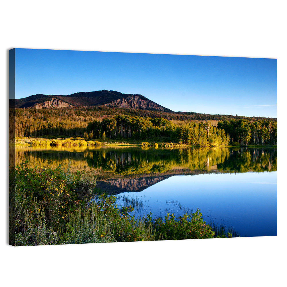 Golden Hour Mountain Lake Wall Art