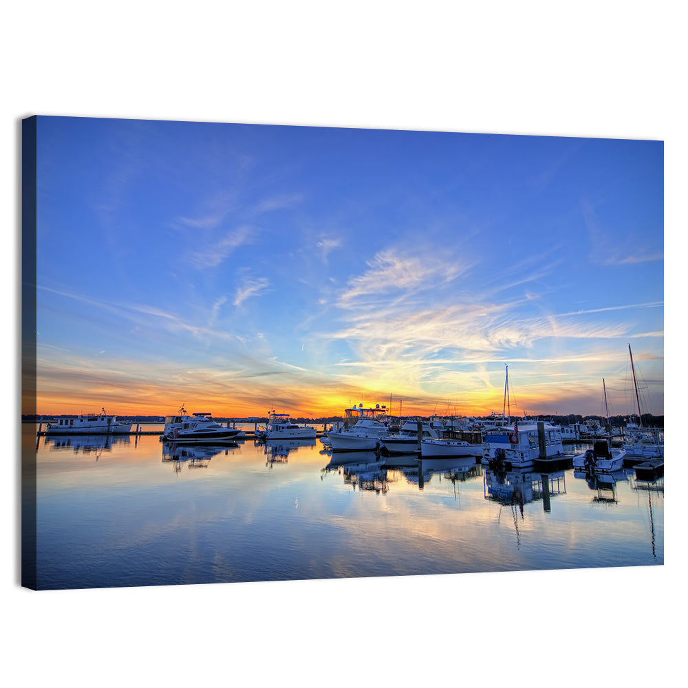Marina at Golden Hour Wall Art