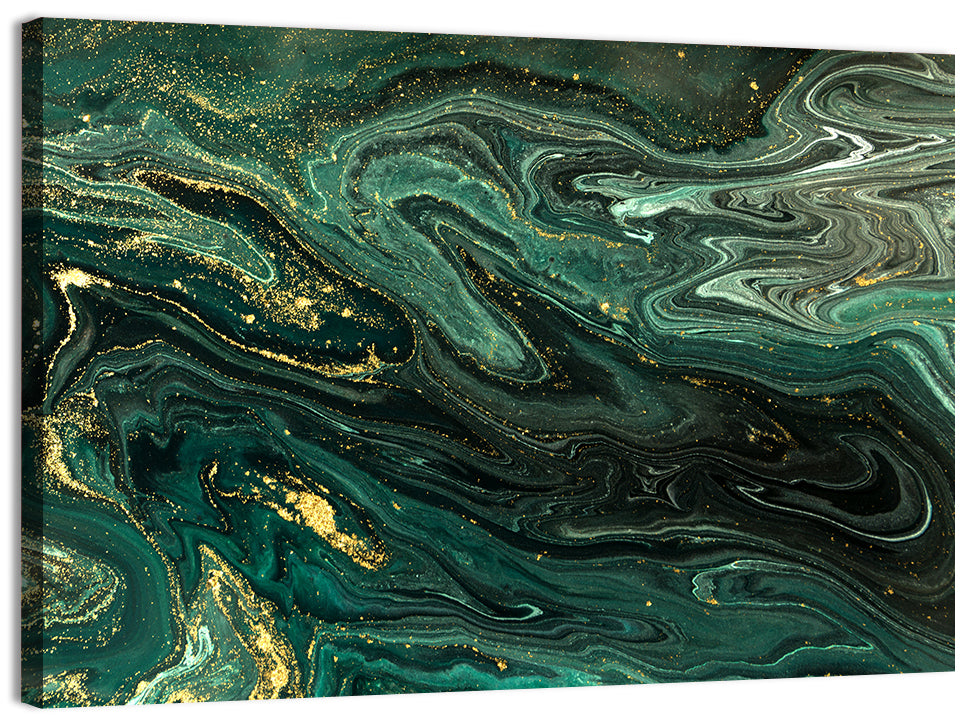 Emerald Marble Veins Wall Art