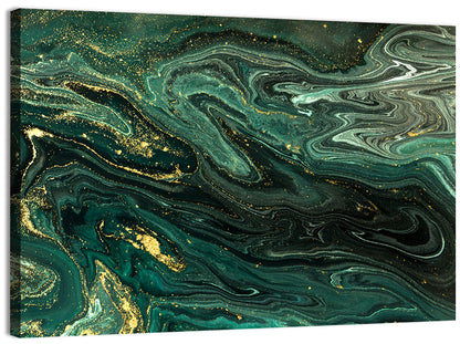 Emerald Marble Veins Wall Art