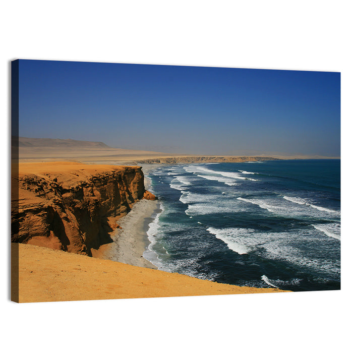 Red Cliffs of Paracas Wall Art as a canvas print