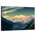 Nanga Parbat Sunrise Illustration Wall Art