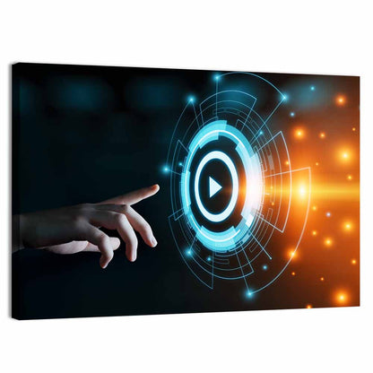 Holographic Video Interface Wall Art