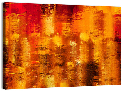 Golden Parallel Lines Abstract Wall Art