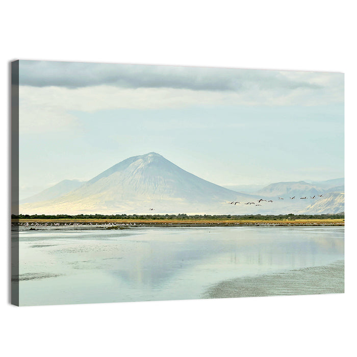 Lake Natron Reflection Wall Art as a canvas print