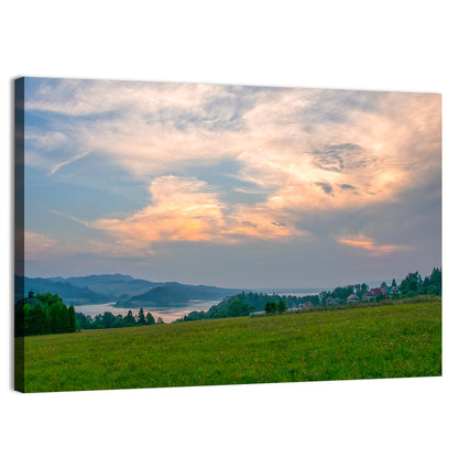 Czorsztynskie Lake Meadow at Dusk Wall Art