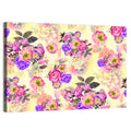 Roses and Iris Floral Pattern Wall Art