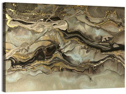 Golden Marbled Texture Wall Art