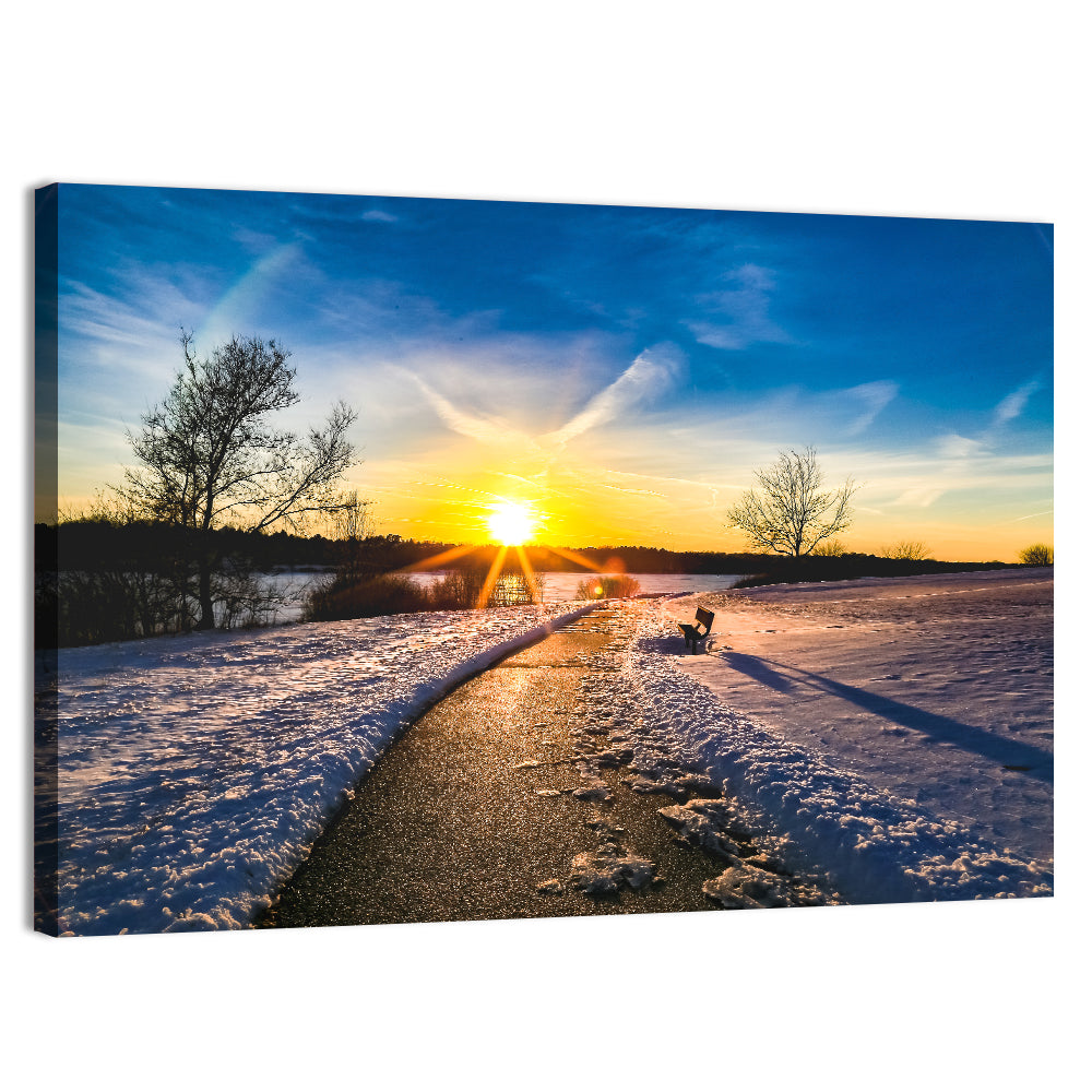 Lake Zorinsky Winter Sunrise Wall Art