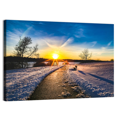 Lake Zorinsky Winter Sunrise Wall Art