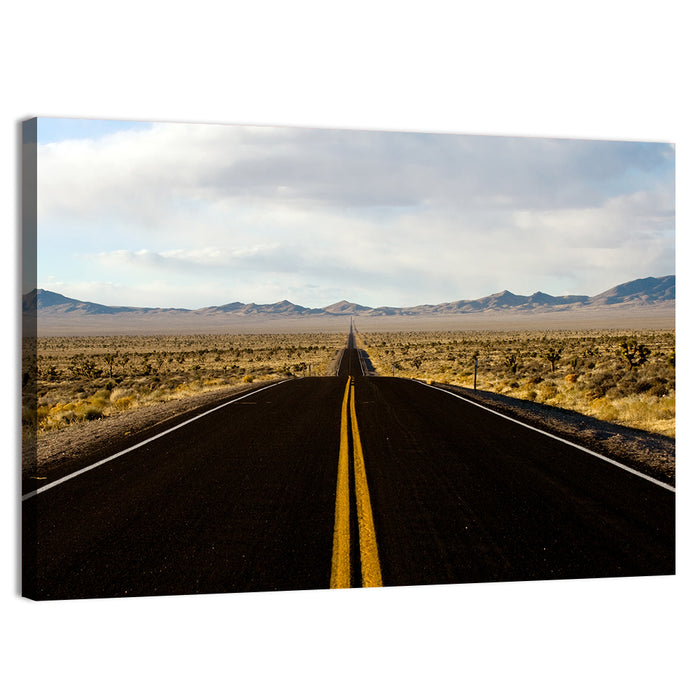 Nevada Desert Highway Wall Art as a canvas print