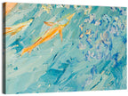 Koi in Blue Abstract Wall Art
