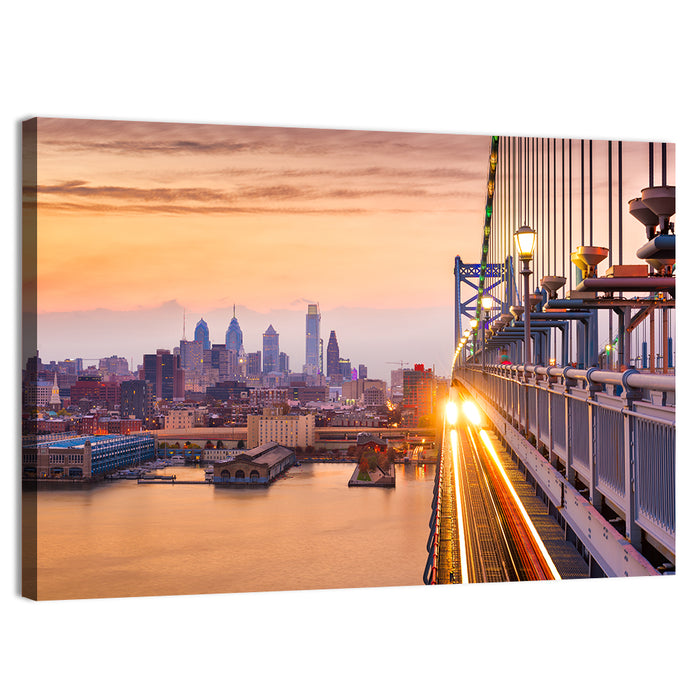 Benjamin Franklin Bridge, Philadelphia Wall Art as a canvas print