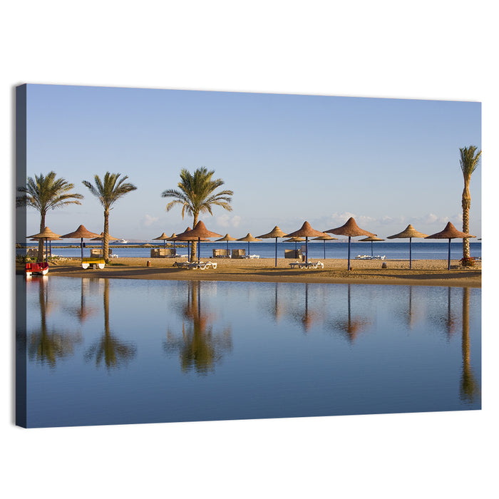 Hurghada Beach Seascape Wall Art as a canvas print