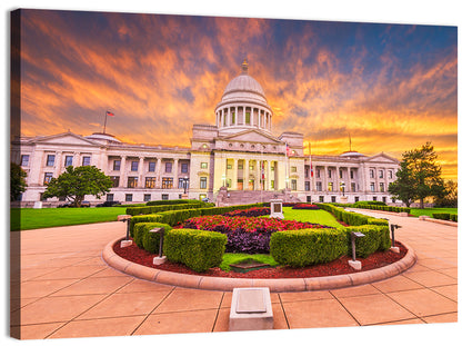 Arkansas State Capitol at Sunset Wall Art
