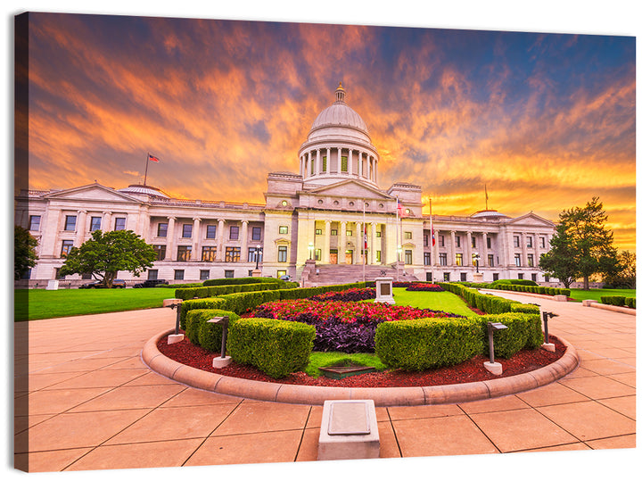 Arkansas State Capitol at Sunset Wall Art