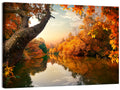 Golden Autumn River Reflections Wall Art