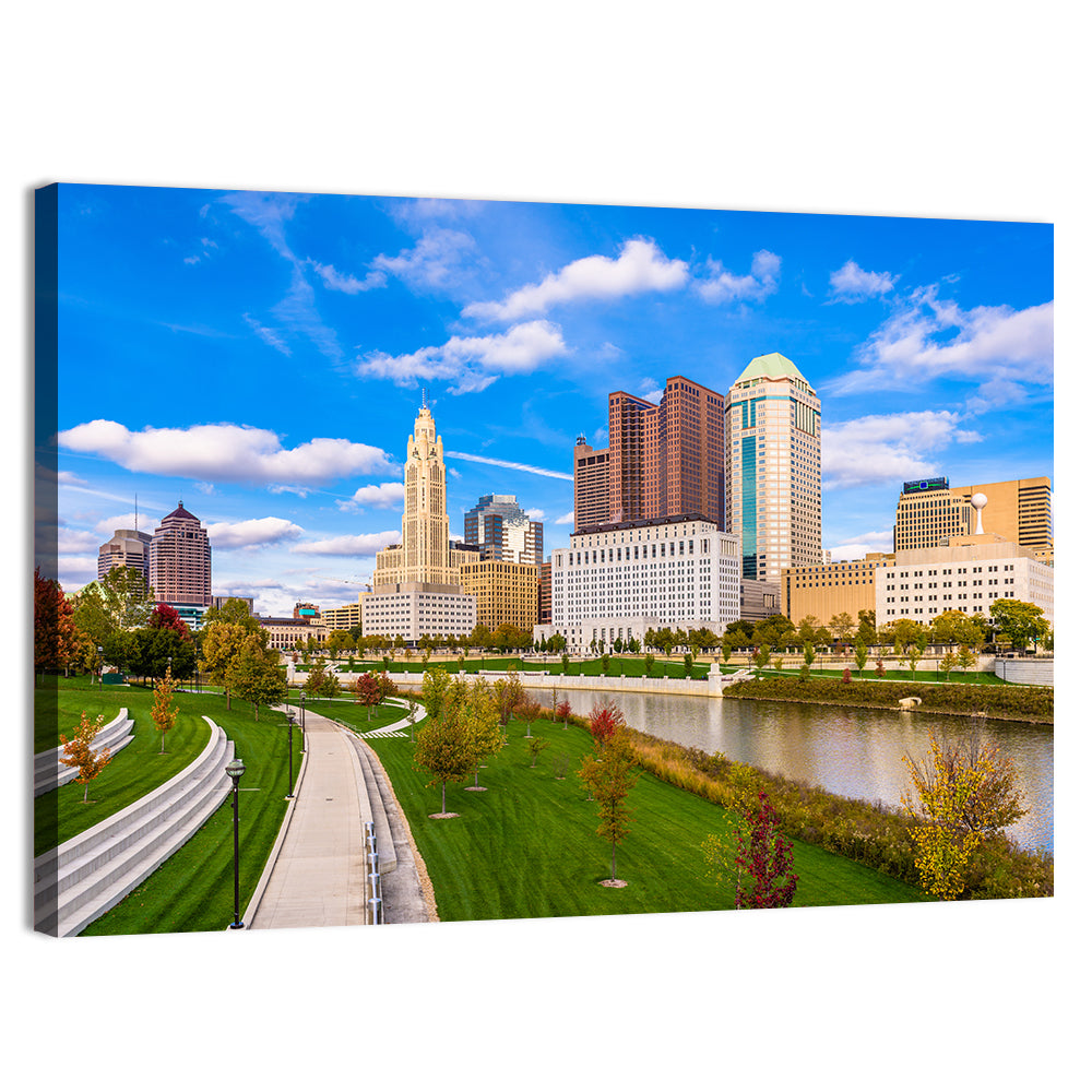 Columbus Skyline Wall Art, canvas print, landscape