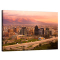 Santiago Skyline at Sunset Wall Art