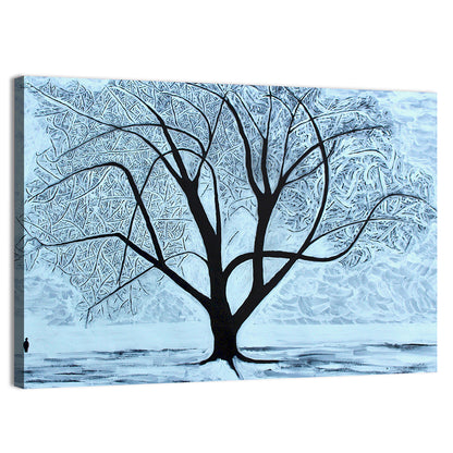 Big Snow Covered Tree Wall Art