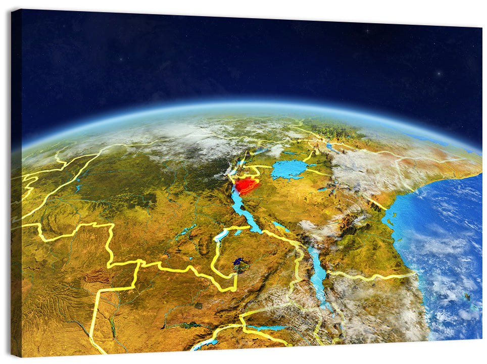 East Africa Great Lakes from Space Wall Art