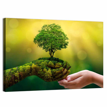 Surreal Forest Hand with Tree Wall Art