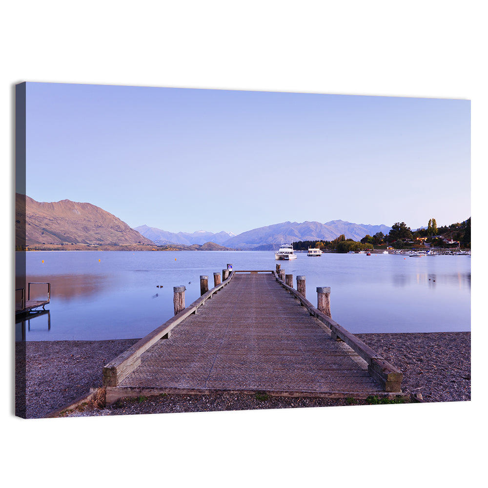Wanaka Pier at Twilight Wall Art