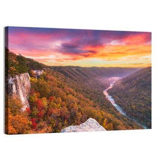 New River Gorge Sunset Wall Art
