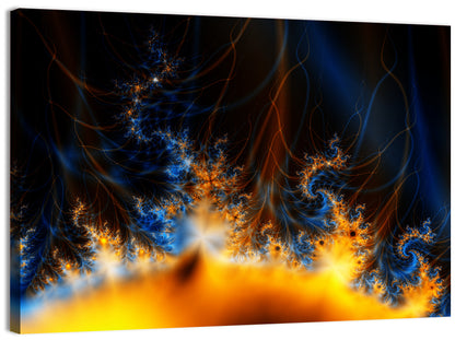 Solar Flare Fractal Flame Wall Art