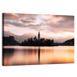 Bled Lake Sunrise Wall Art