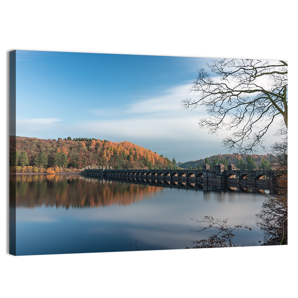 Tranquil Lake Vyrnwy Wall Art, canvas print, landscape