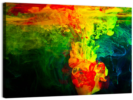 Dynamic Ink Plumes Abstract Wall Art