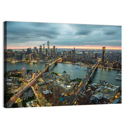 New York Twilight Cityscape Wall Art