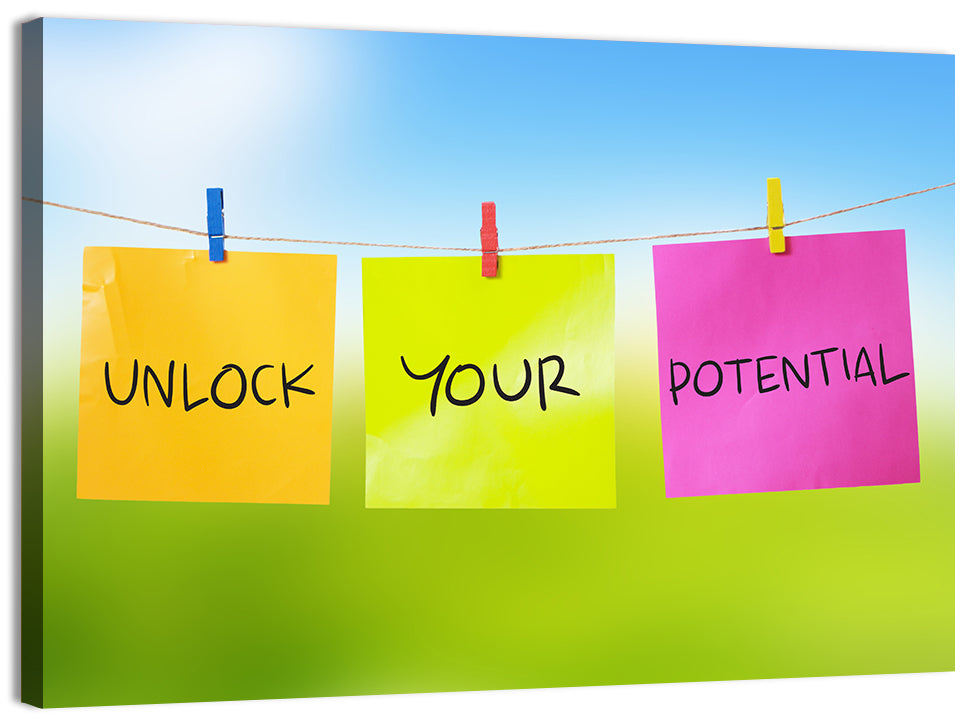 Unlock Your Potential Notes Wall Art