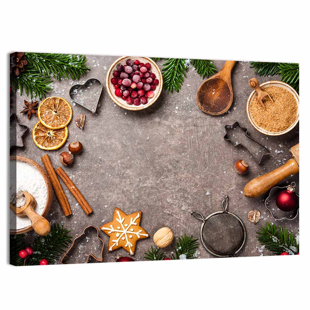 Christmas Cookie Ingredients Wall Art