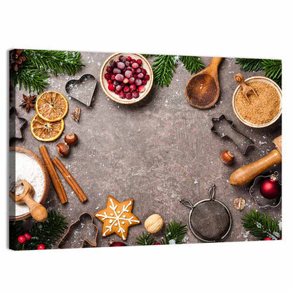 Christmas Cookie Ingredients Wall Art
