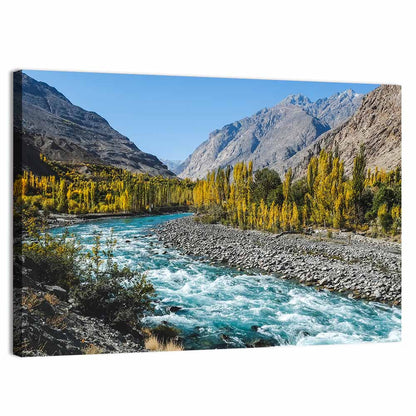 Autumn on the Gilgit River Wall Art