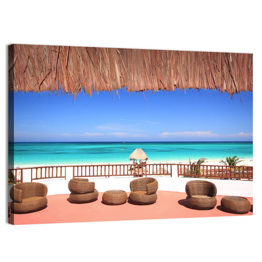 Beach Resort Balcony View Wall Art