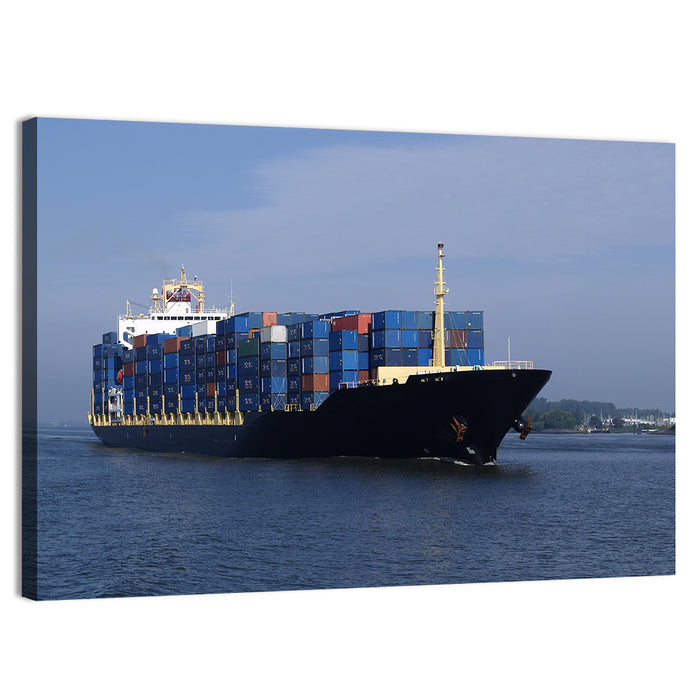 Container Ship in Motion Wall Art as a canvas print