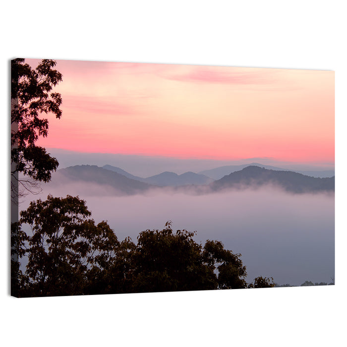 Smogy Foothills Dawn Wall Art as a canvas print