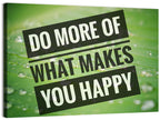 Do More What Makes You Happy, Green Leaf Wall Art