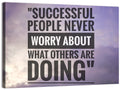 Successful People Never Worry Cloudy Sky Quote Wall Art