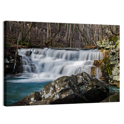Fenwick Mines Mossy Rock Waterfall Wall Art