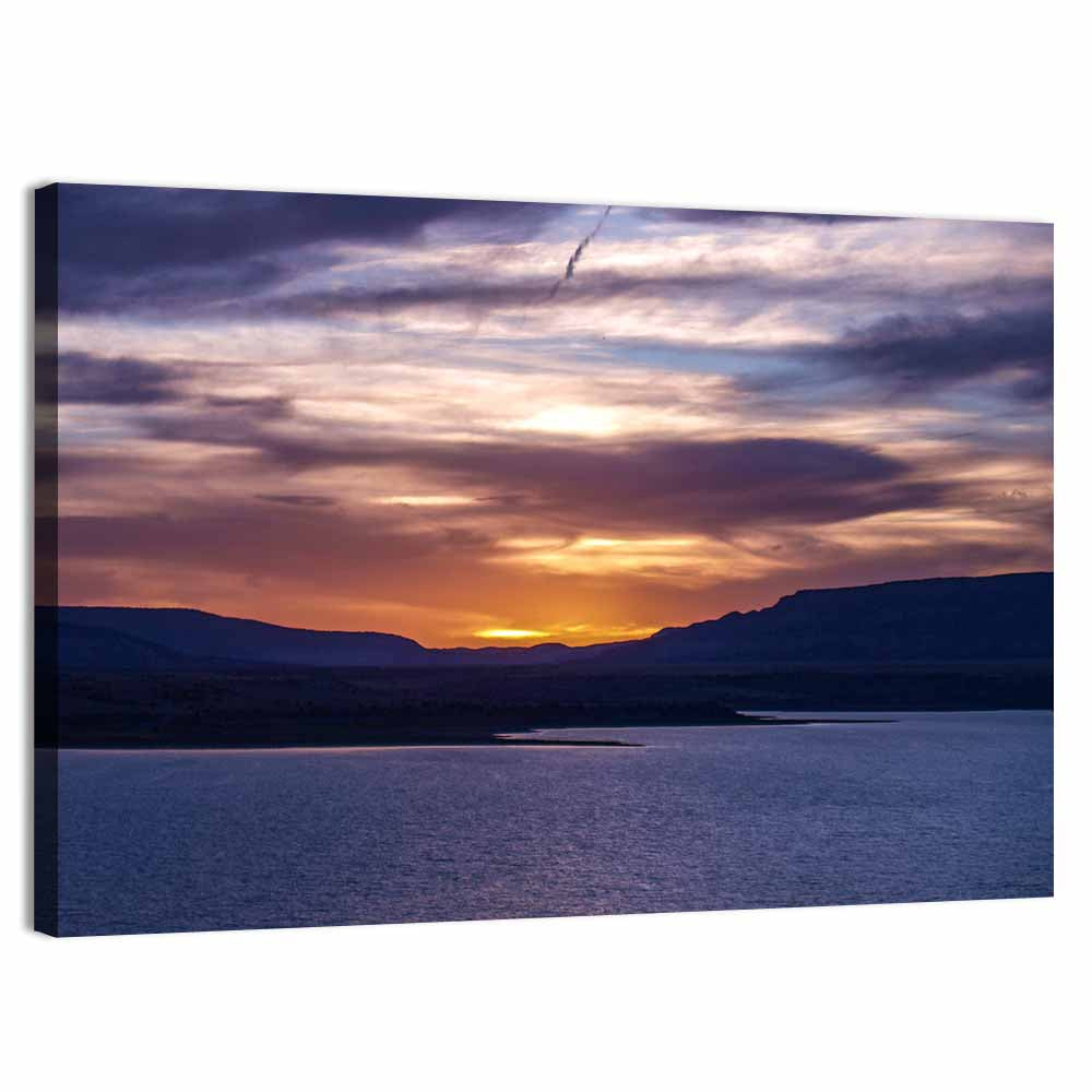 Abiquiu Lake Sunset Glow Wall Art