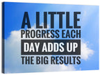 Little Progress Each Day Typography Wall Art