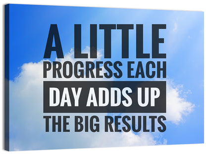 Little Progress Each Day Typography Wall Art