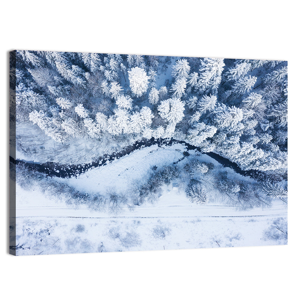 Winding Snowy River Wall Art, canvas print, landscape