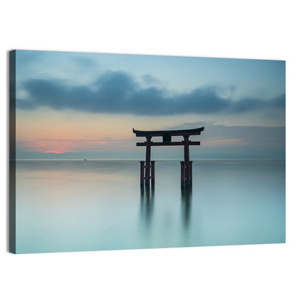 Itsukushima Torii at Dusk Wall Art